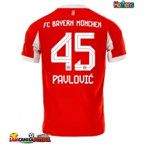 Camisa de Futebol Bayern Munich Aleksandar Pavlovic #45 Equipamento Principal 2025-26 Manga Curta